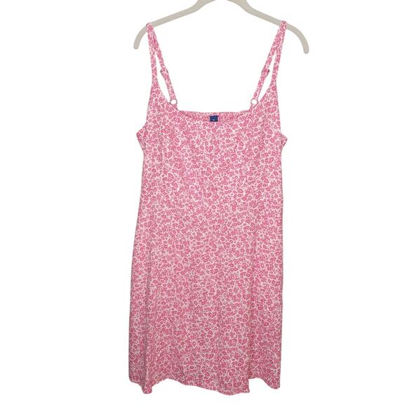 NEW Old Navy pink dress womens size XL floral fit flare linen blend summer beach - Picture 1 of 10